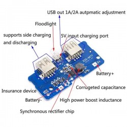 5V 2A Power Bank Module With Dual USB 