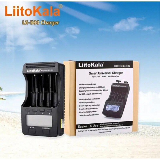LiitoKala Lii-500 Smart Charger without Adapter